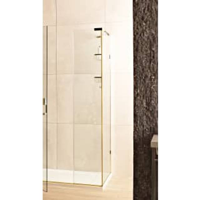 Roman Liberty 8mm Brushed Brass Side Panel Only for In-line Panel - 900mm