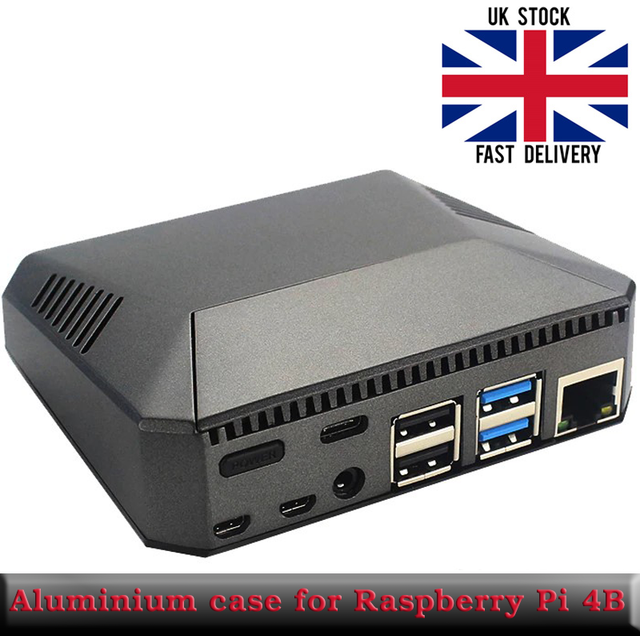 Argon One Raspberry Pi 4 Aluminum Case with Fan,Aluminum Heatsink,Power Button,Supports Retro Gaming, Movies, and Music