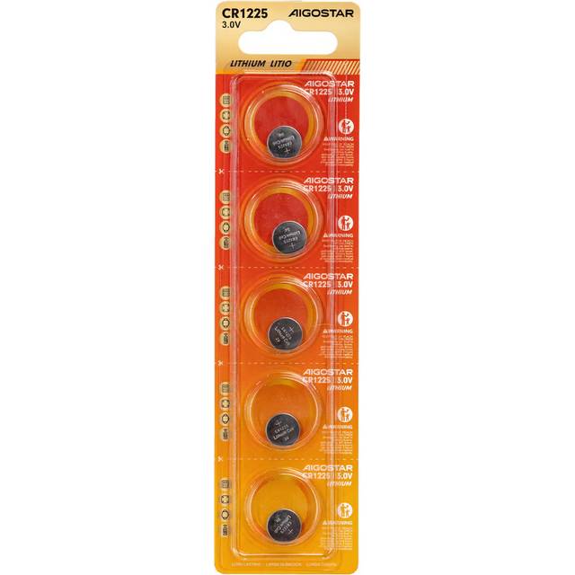5 st. Knapcellsbatteri - CR1225, 3V