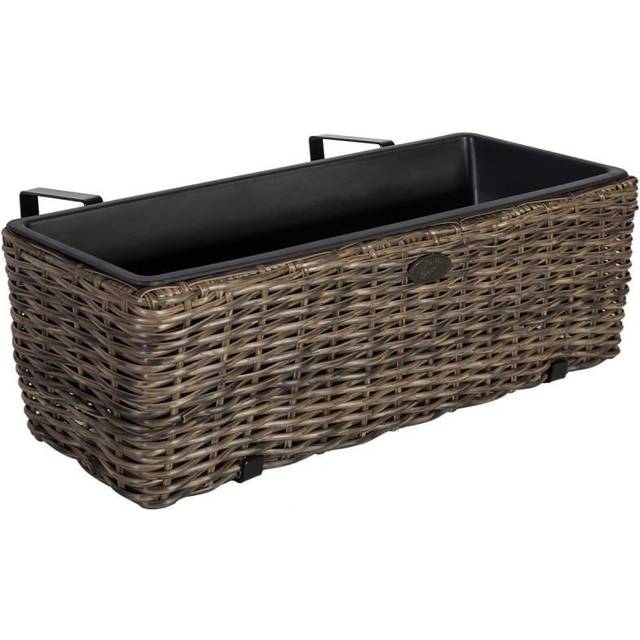 Balkong blomlåda WIKER 60x19xH18cm, mörkbrun
