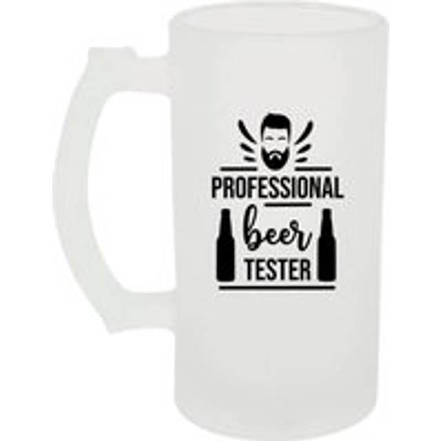 Frosted Beer Stein Tankard Professional Beer Taster Glass - White - One Size