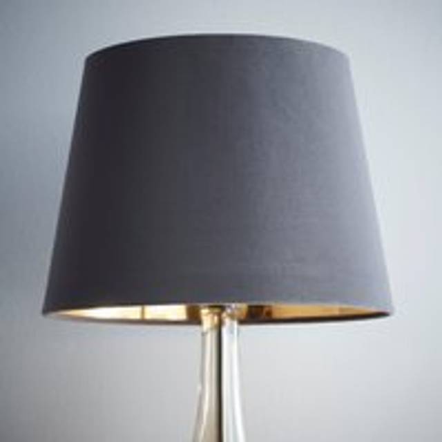 Velvet Empire Shade for Ceiling and Table Lamp 10 Inch Shade - Grey - 10 inches