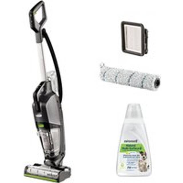 BISSELL CrossWave HydroSteam Pet 3517E Upright Hard Floor Vacuum Cleaner - Black & Silver, Black,Silver/Grey