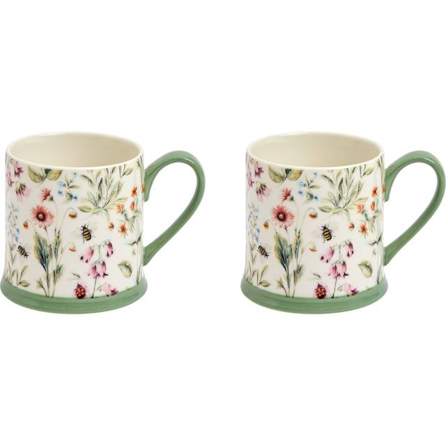Argos Home Floral 2 Piece Fine China Tankard