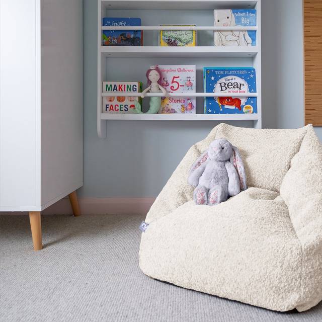 rucomfy Kids Snuggle Bean Bag Chair And Footstool - Oatmeal