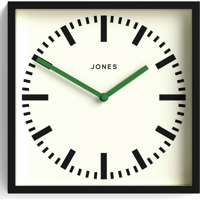 Jones Clocks Paramount Square Wall Clock - Black