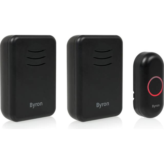 Byron DBY-22354BS Black Wireless Doorbell Kit