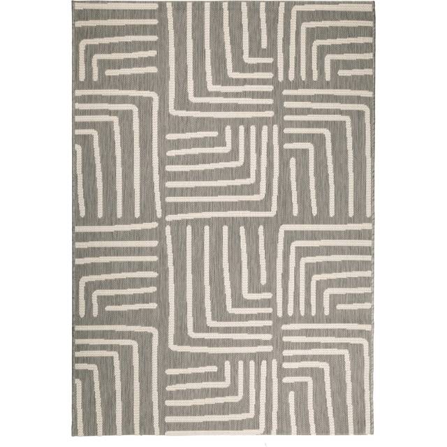 Homemaker Polypropylene Grey Rectangle Rug - 160 x 230cm