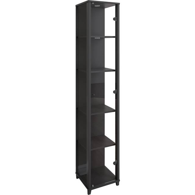 Argos Home Optima 1 Door Narrow Glass Display Cabinet- Black