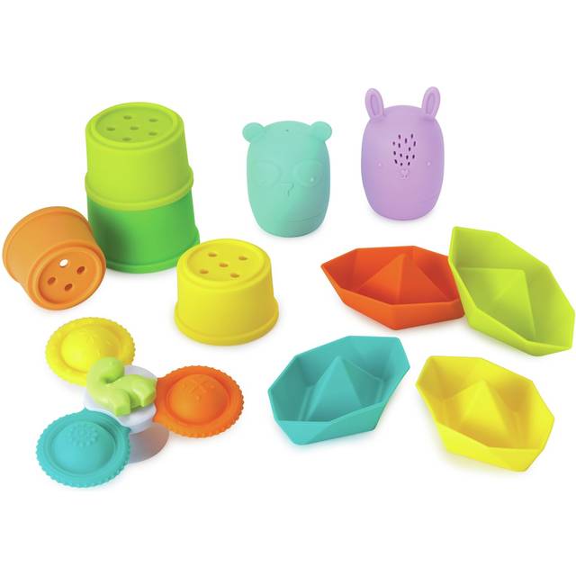 Infantino Spin Squirt & Sail badset – 11 mjuka badleksaker