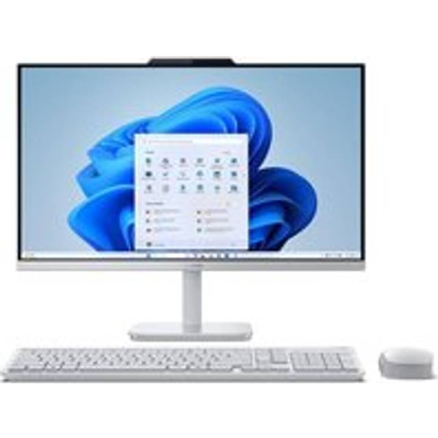 LENOVO A100 23.8" All-in-One PC - Intel®N100, 512 GB SSD, Grey, Silver/Grey