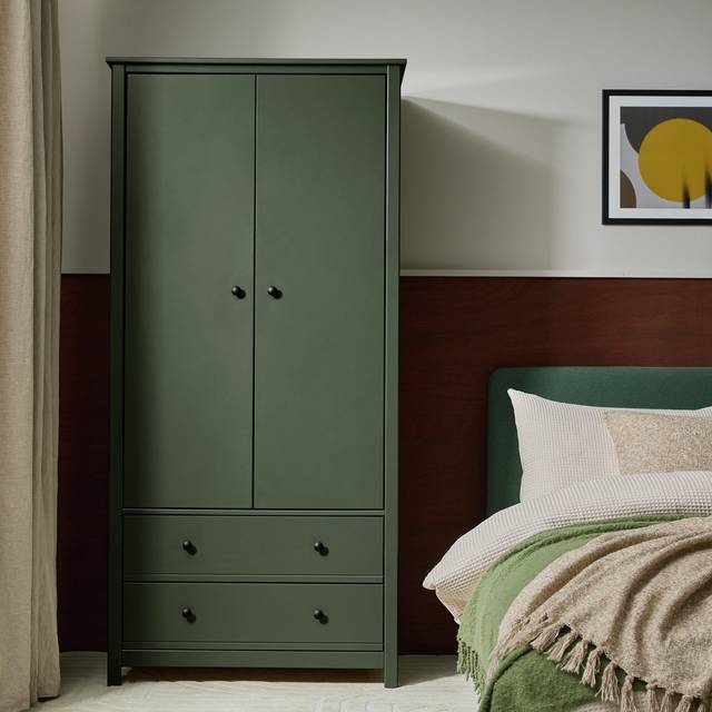 Habitat Brooklyn 2 Door 2 Drawer Wardrobe - Green