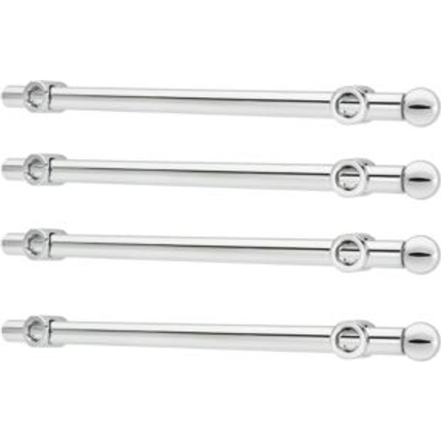 "Rev-A-Shelf 14"" Pull Out Valet Rod, Extendable Sliding Clothes Storage Hanging Rack with Mounting Hardware, Chrome, CVR-14-CR 4 Pack"