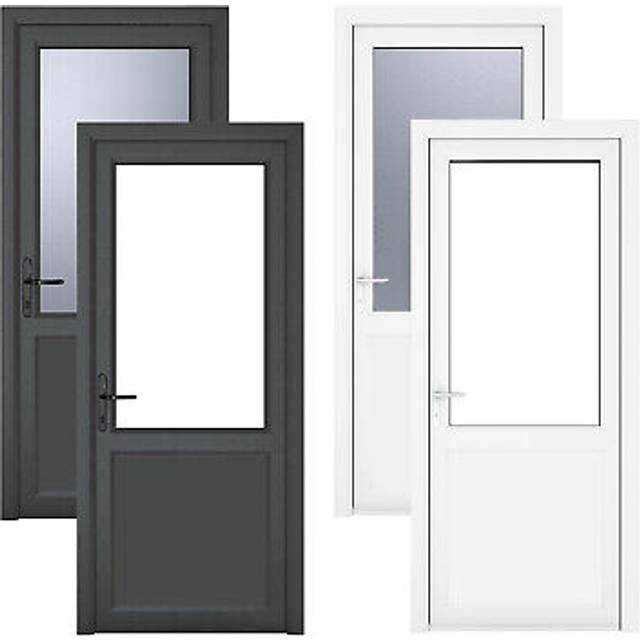 Crystal Triple Glazed Door Half Panel (Right Hand) 920 x 2090mm Clear - White