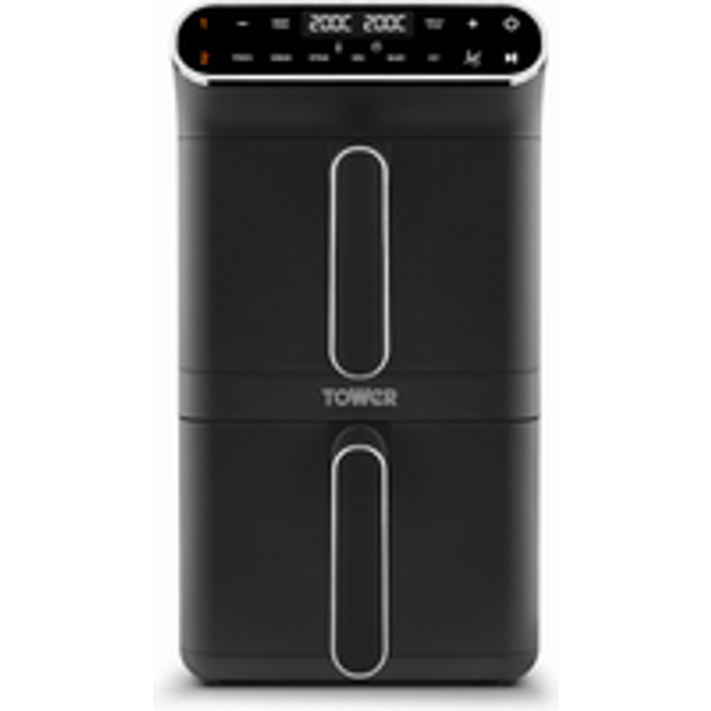 TOWER Vortx T17190 Dual Basket Air Fryer - Black, Black