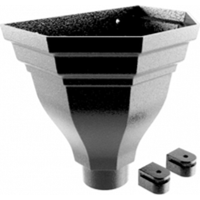 Cast Aluminium Round Merus Large Hopper - 76mm PPC Finish Black