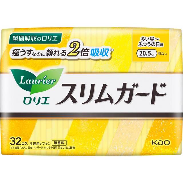 Kao Laurier Slimguard Firmly For Daytime 32 Packs Without Wings (quasi-drug) Laurier Slim Guard Napkin Slim Laurier Slim Guard