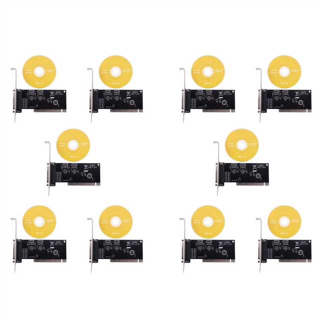 10X Pci Expansion Card Adapter 25Pin Parallel to Db25 Printer Port Controller