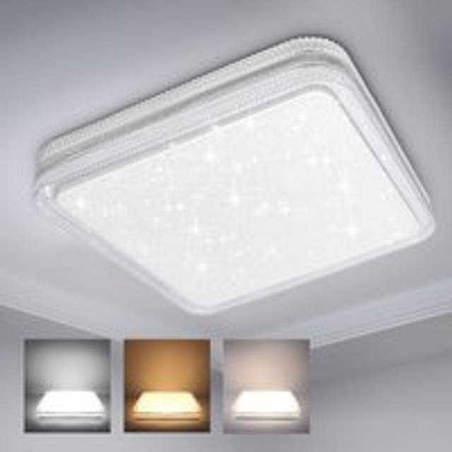 Extrastar 24W Led Square Ceiling Light Cct, 3000 Lumen, White