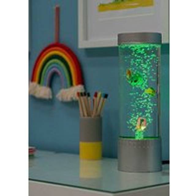 ValueLights Colour Changing Bubble Fish Table Lamp