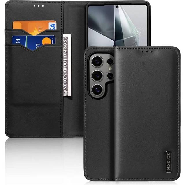 DUX DUCIS Samsung Galaxy S25 Ultra Plånboksfodral i läder - Svart