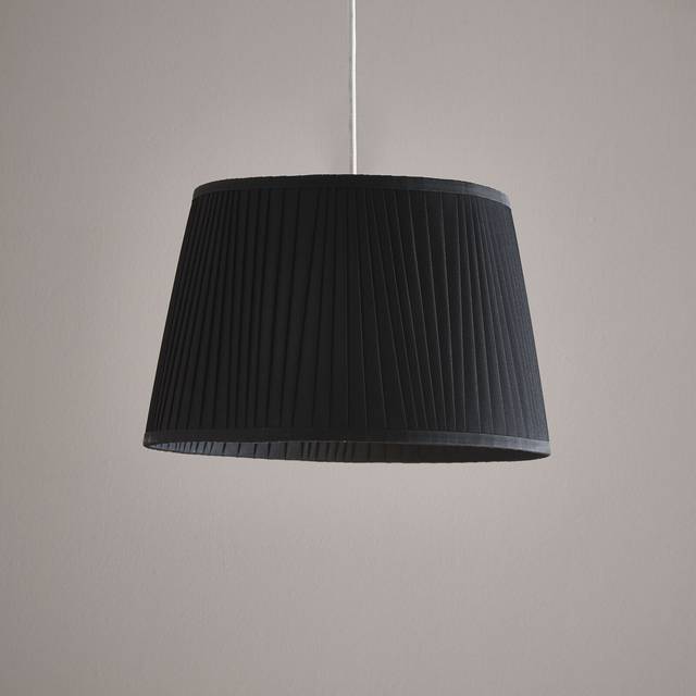 12" Shantung Pleat Light Shade Ceiling Table Lampshade Grey - One Size