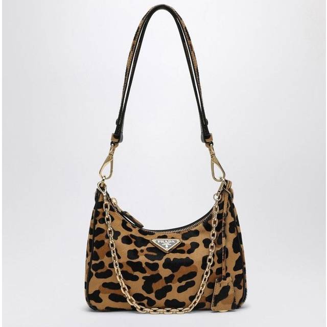 Prada Women's Mini Bag Re-Edition In Pony Skin Leather in Beige | 1BC204QOM2C7B Color F0151 (One Size)