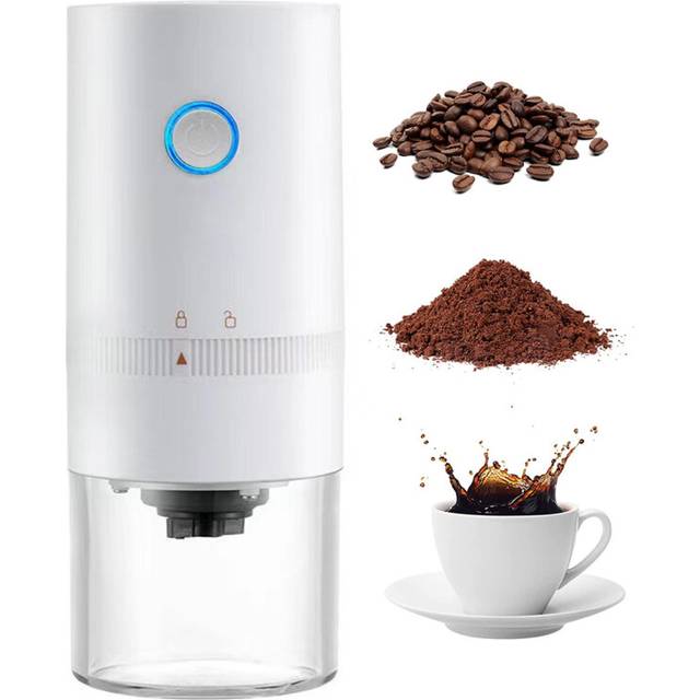 Coffee Grinder , Small Cordless Mini Coffee Grinder with Multiple Grind Settings , Portable Coffee Bean Grinder