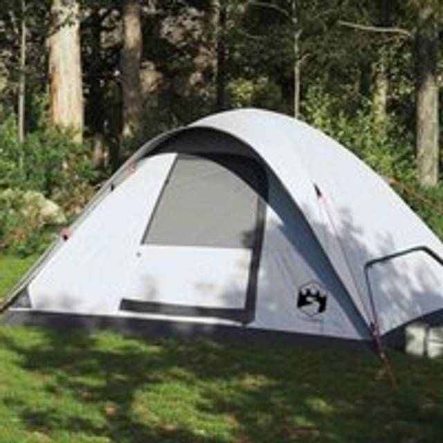 Family Tent Dome 6-Person White Blackout Fabric Waterproof - One Size