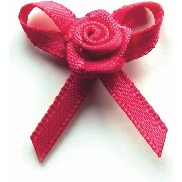 Berisfords Ribbon Rose Centred Bows 175 Shocking Pink