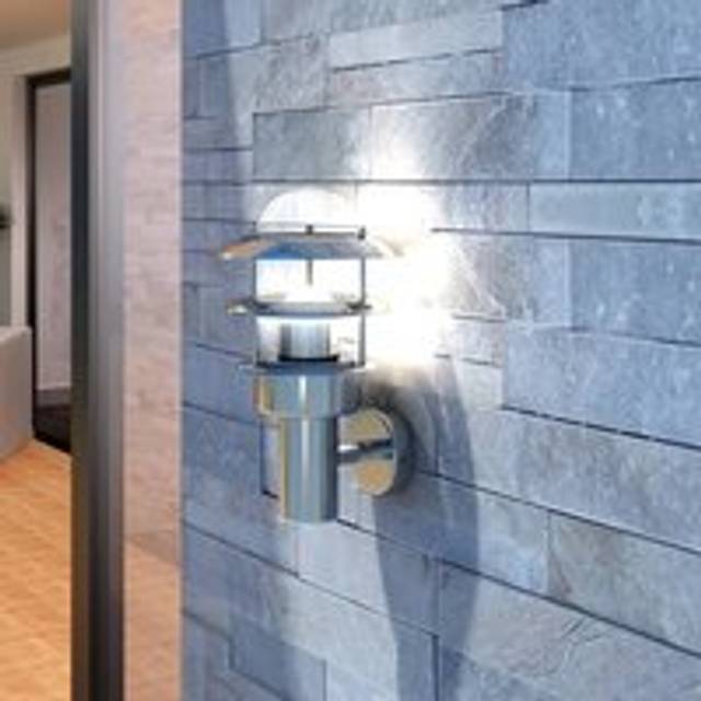 Patio Wall Light Lamp Stainless Steel - Silver - One Size