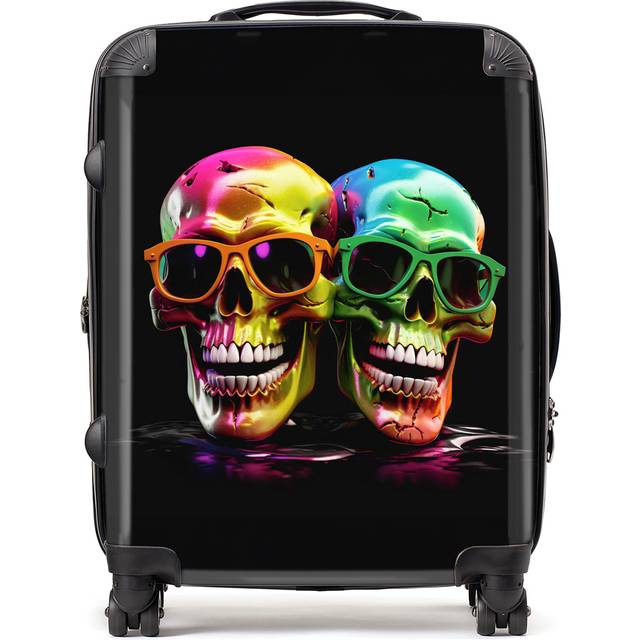 Warren Reed - Designer Happy Skeletons In Sunglasses Suitcase Large, Multi