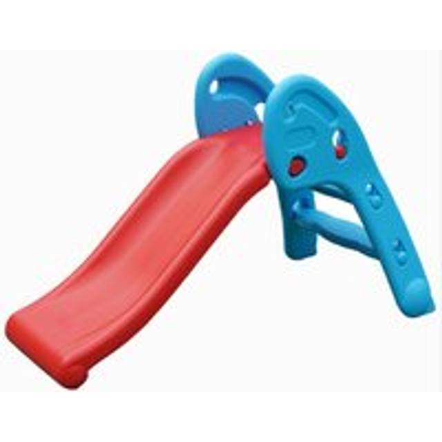 (Blue Red) Folding Kids Baby Indoor Garden Slide Climber Set