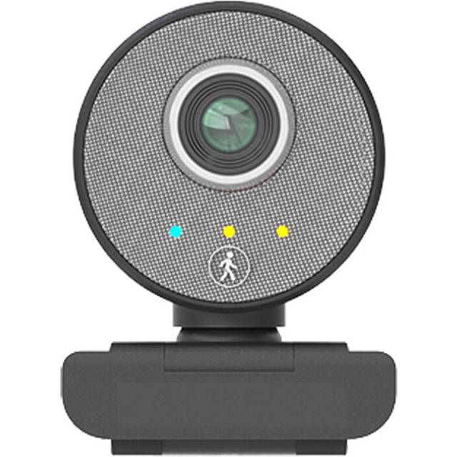 (Black) 1080P Webcam 360 Panaromic Live Streaming USB Computer Camera with Stereo Microphone Desktop Laptop USB Webcam