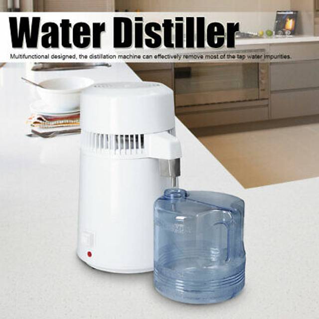 4L Stainless Steel Water Distiller Distillation Purifier Boiler Brewing Machine for Home UseUS