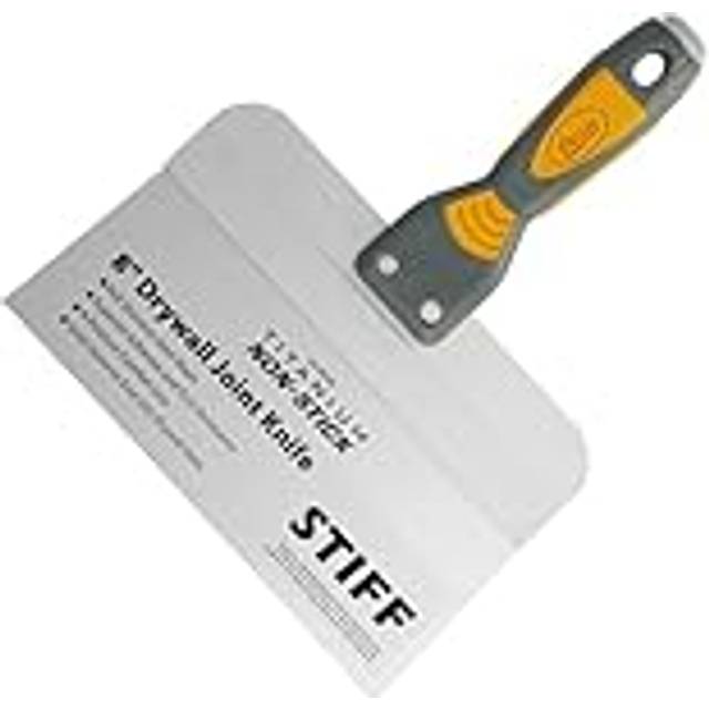 "Putty Knife 8"" (20.3 cm) with Wide Blade in Professional Quality | Titanium Bonded Stainless Steel Blade with Non-Stick Coating | Non-Slip, Ergonomic"