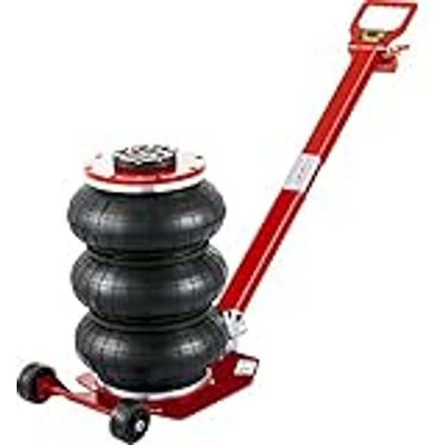 VEVOR Pneumatisk domkraft Triple Bag Air Jack 3 t, trippel påse luftlyftare 140–450 mm lyfthöjd krockkudde, luftvagn med 5 minuters lyftlyftkraft med långt handtag, domkraft reparation personbil,