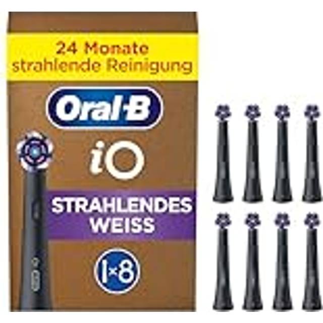 Oral-B iO 8 st. Borsthuvuden Radiant White SVARTA