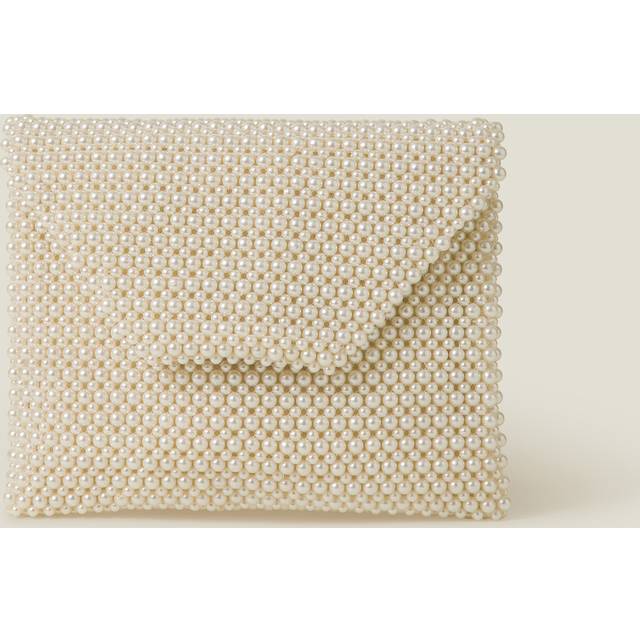 Multicolour Bridal Pearl Envelope Clutch Bag - Accessorize - One Size