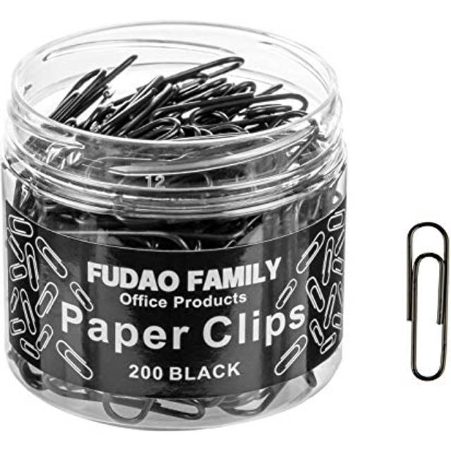 Small Paper clips  11 Inch Paper clip  200 pcs Paperclips (Small  Black)