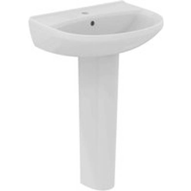 Ideal Standard Eurovit+ Basin And Full Pedestal 550Mm Wide - 1 Tap Hole, White