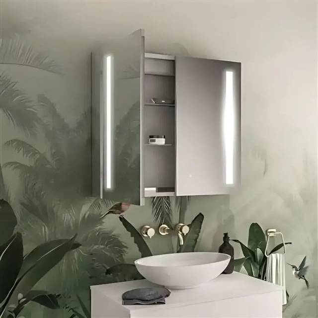 Castellano 600 x 700mm LED Mirror Cabinet - 2 Door