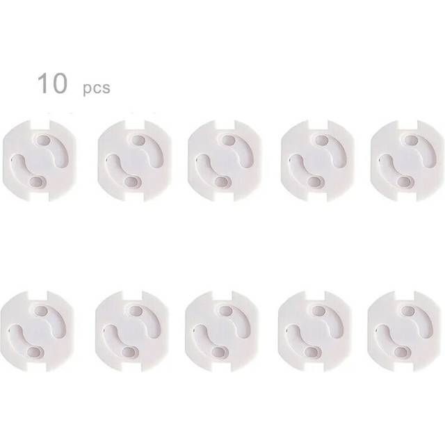 (only 2 holes cover) Baby Safety Socket Covers 10pcs Electrical Plastic Outlet Protectors