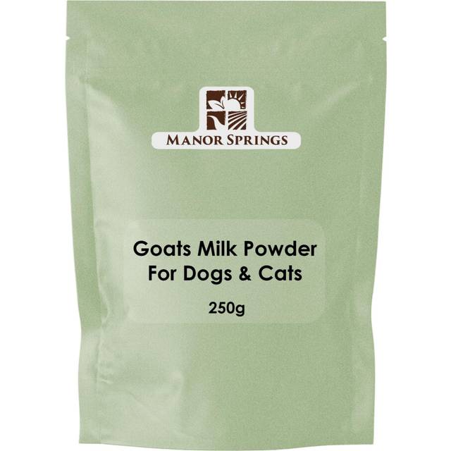 Goats Milk Powder for Dogs & Cats 250g by Manor Springs, Goat Milk for use as High Protein, Hypoallergenic Digestion, Anti-inflammatory Powdered