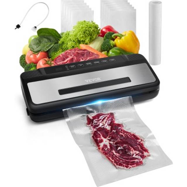 VEVOR 7-i-1 Vacuum Sealer Machine Compact Automatic Food Saver 120W Bags & Roll