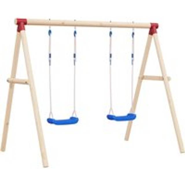 Swing Seats with Ropes 2 pcs Blue 37x15 cm Polyethene - One Size