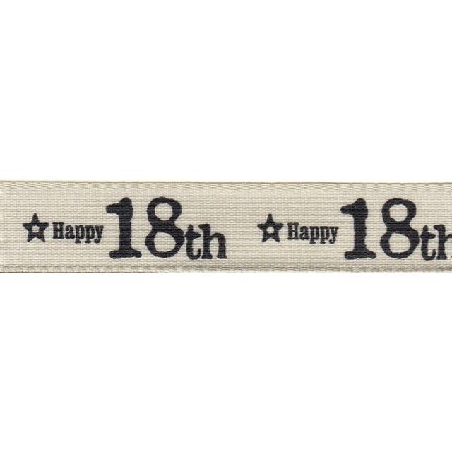 Berisfords Happy 18th Birthday Ribbon