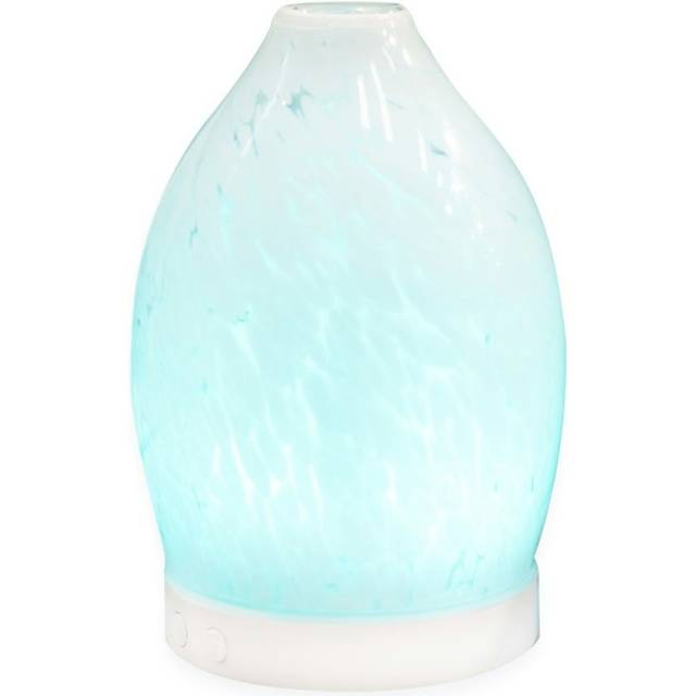 Valuelights - White Confetti Glass Aroma Diffuser Lamp Essential Oil Aromatherapy Colour Changing Light