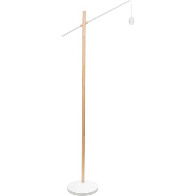Valuelights - Adrianna White and Natural Wood Pole Hanging Floor Lamp Base