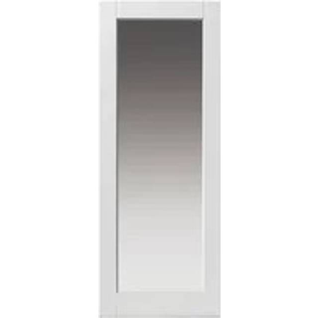 Tobago White Shaker Style Internal Door With Full Clear Glass Panel - Primed - 35 x 1981 x 762mm